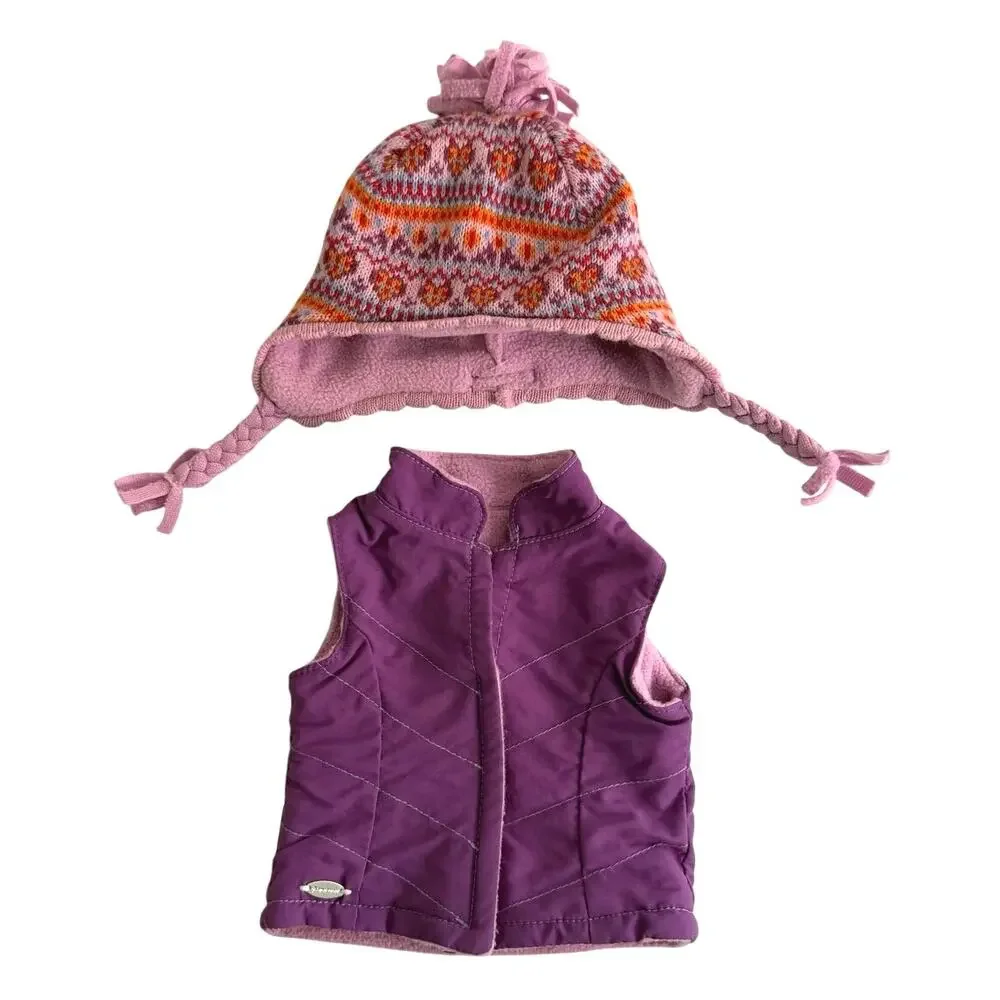 American Girl Truly Me warm winter accessories hat and vest doll not included